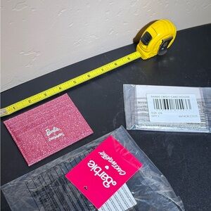 Two Barbie Sparkly Pink Card Organizers